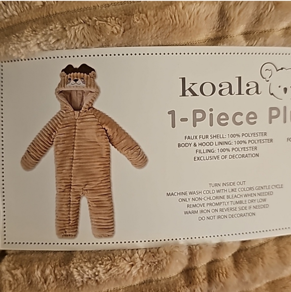 Koala Baby Fleece Jumper blanket sleeper,  nwt Lion - Picture 3 of 4
